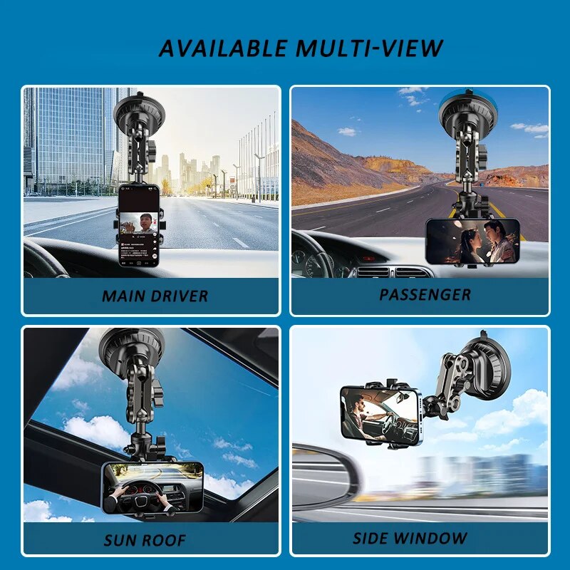 Car Phone Holder Video Recording Magic Arm Suction Mount Windshield Glass Mount For Vlogging 4