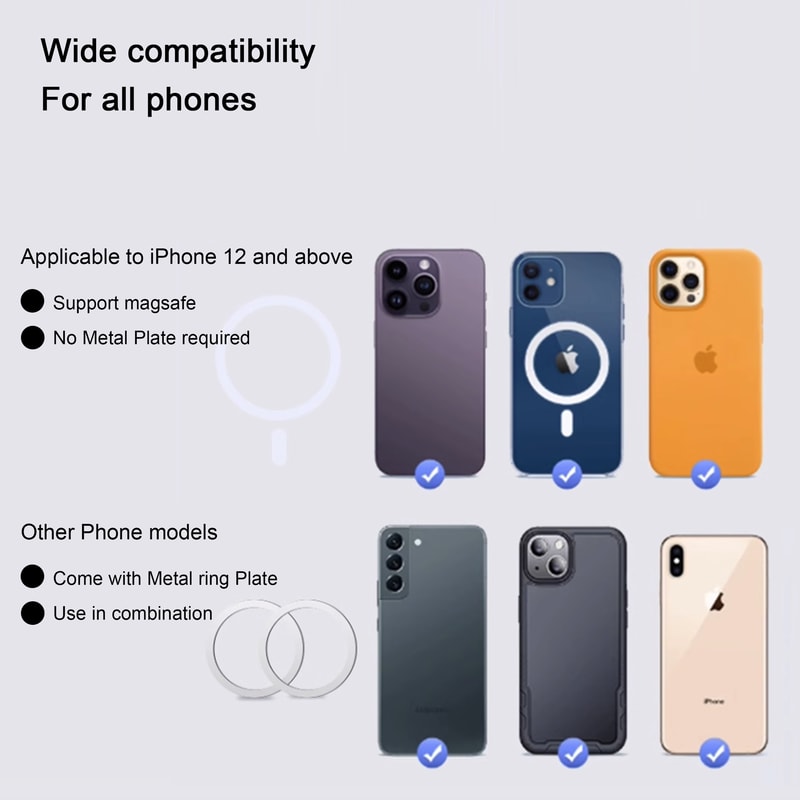 Magnetic Car Phone Holder Mount Fits For MagSafe Car Strong Magnets Easy Install Never Blocks Vent 5