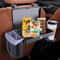 Backseat Organizer With Foldable Tray Dual Cup Holders Phone Slot Lrbh Premium Plastic Vehicle Seat 2