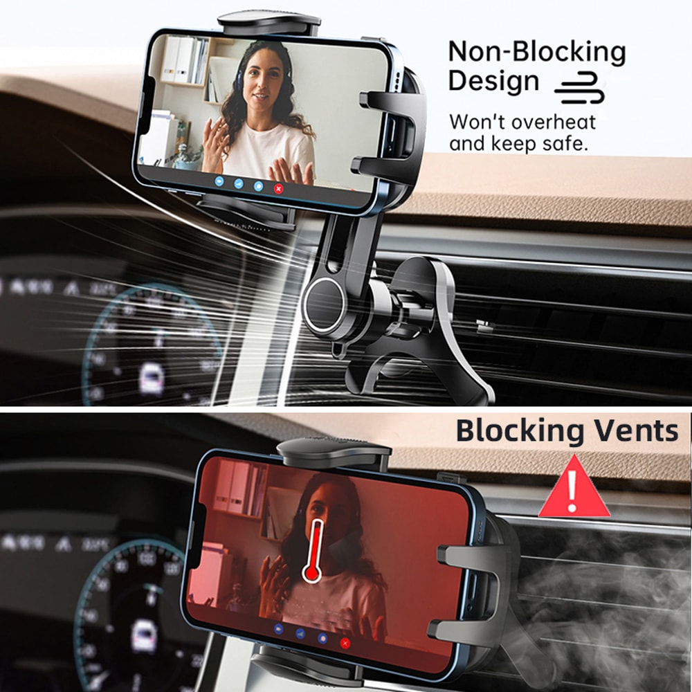 Never Blocking Vent Car Vent Phone Mount Universal Extension Clip Air Phone Holder Enjoy Comfort Of 4