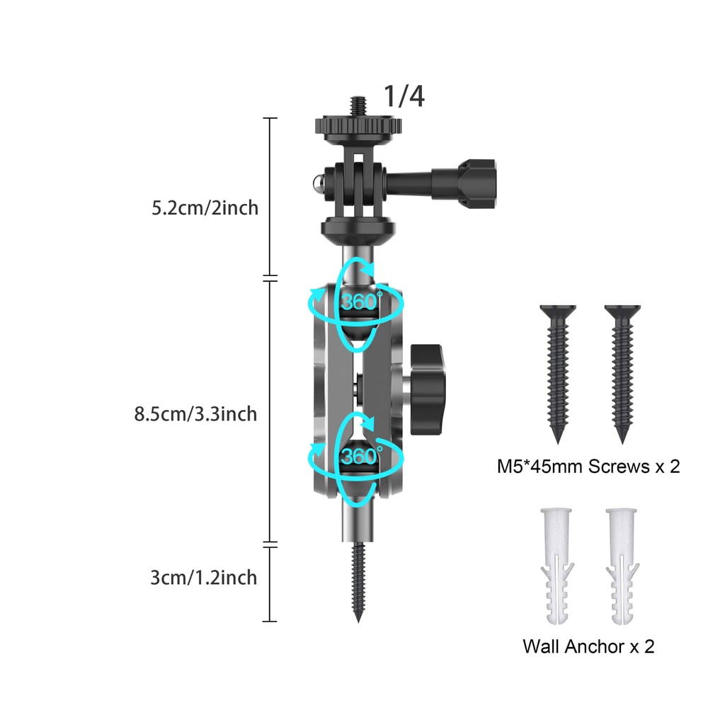 Adjustable Holder For Trail Cameras Mounting Bracket With Threaded Insert Outdoor Hunting Gear Acce 1