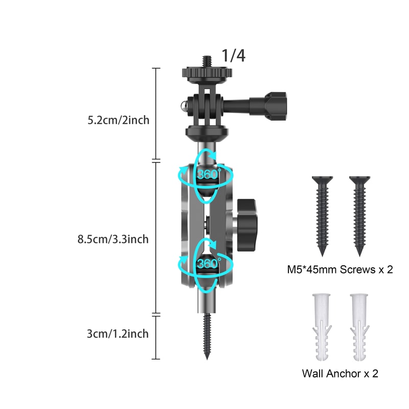 Adjustable Holder For Trail Cameras Mounting Bracket With Threaded Insert Outdoor Hunting Gear Acce 1