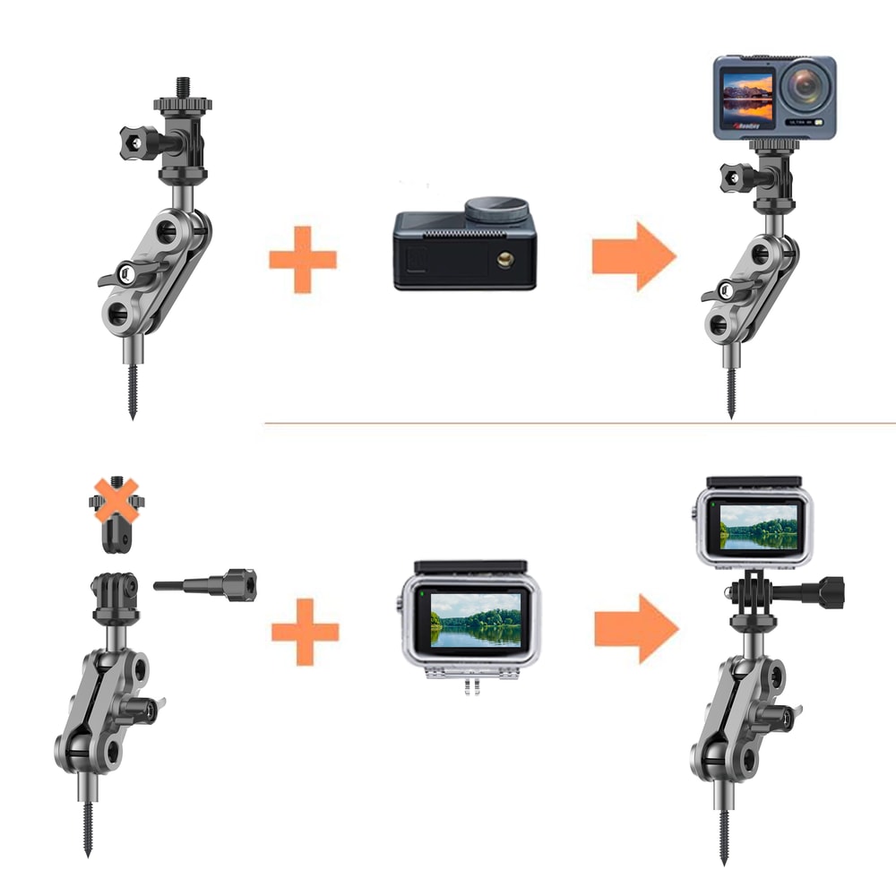 Adjustable Holder For Trail Cameras Mounting Bracket With Threaded Insert Outdoor Hunting Gear Acce 3