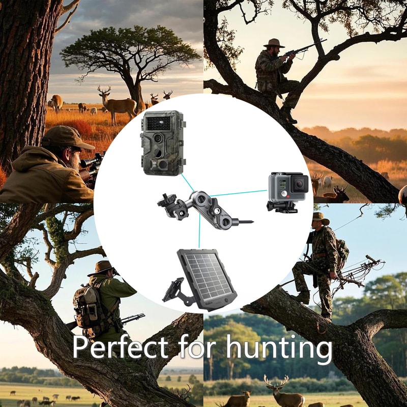 Adjustable Holder For Trail Cameras Mounting Bracket With Threaded Insert Outdoor Hunting Gear Acce 5