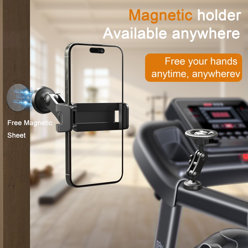 Adjustable Dual Ballhead Magic Arm Phone Mount Magnetic Base For Any Ferrous Metal Surface 1