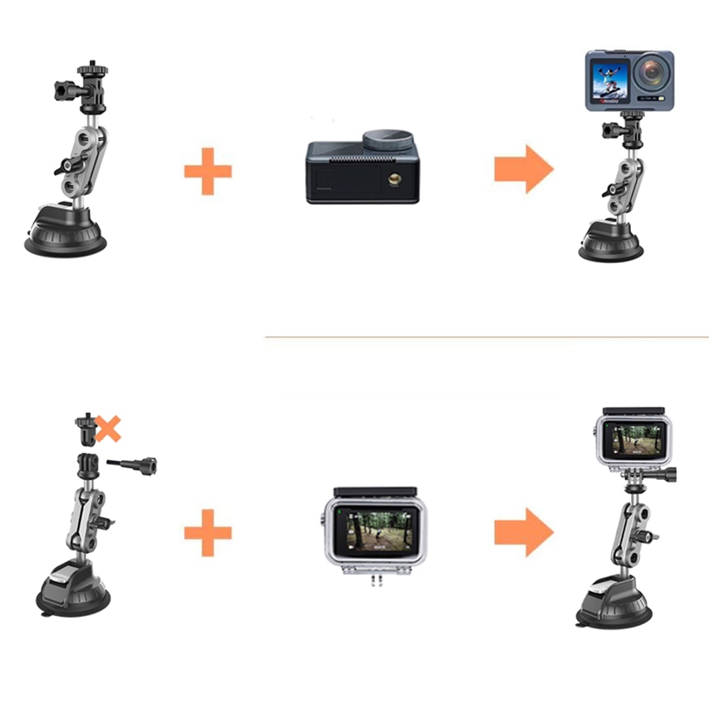 Dashboard Quickrelease Holder Powerful Suction Cup Car Mount For Insta 3