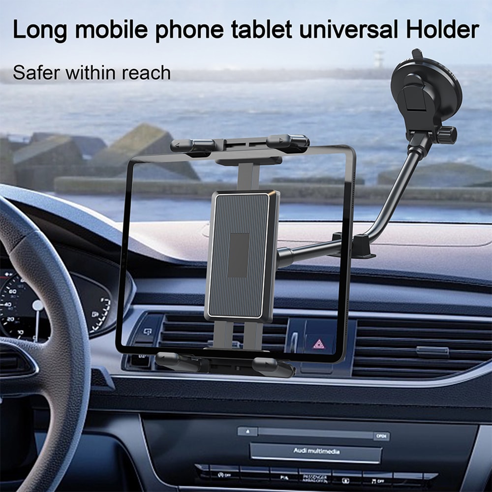 Car Dashboard Tablet Holder Suction Cup Mount For All Tablet And Phone Devices Large Clamp Windshie 3