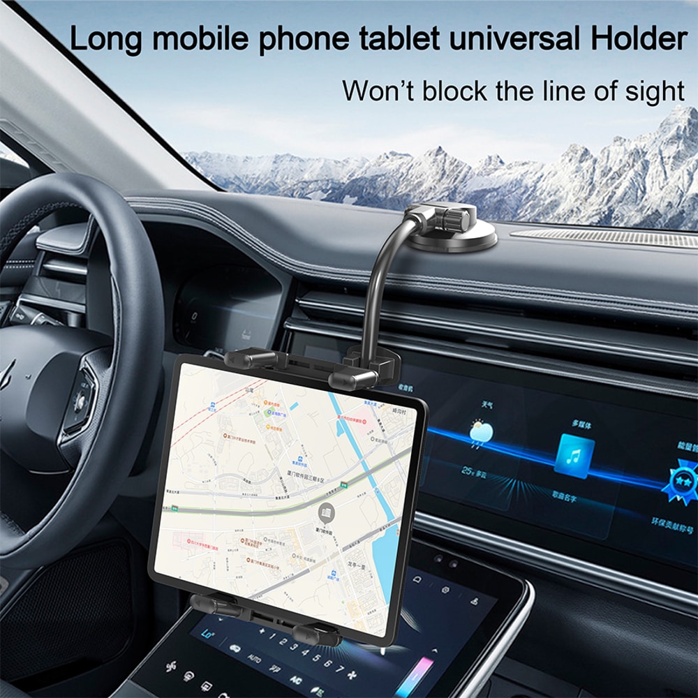Car Dashboard Tablet Holder Suction Cup Mount For All Tablet And Phone Devices Large Clamp Windshie 4