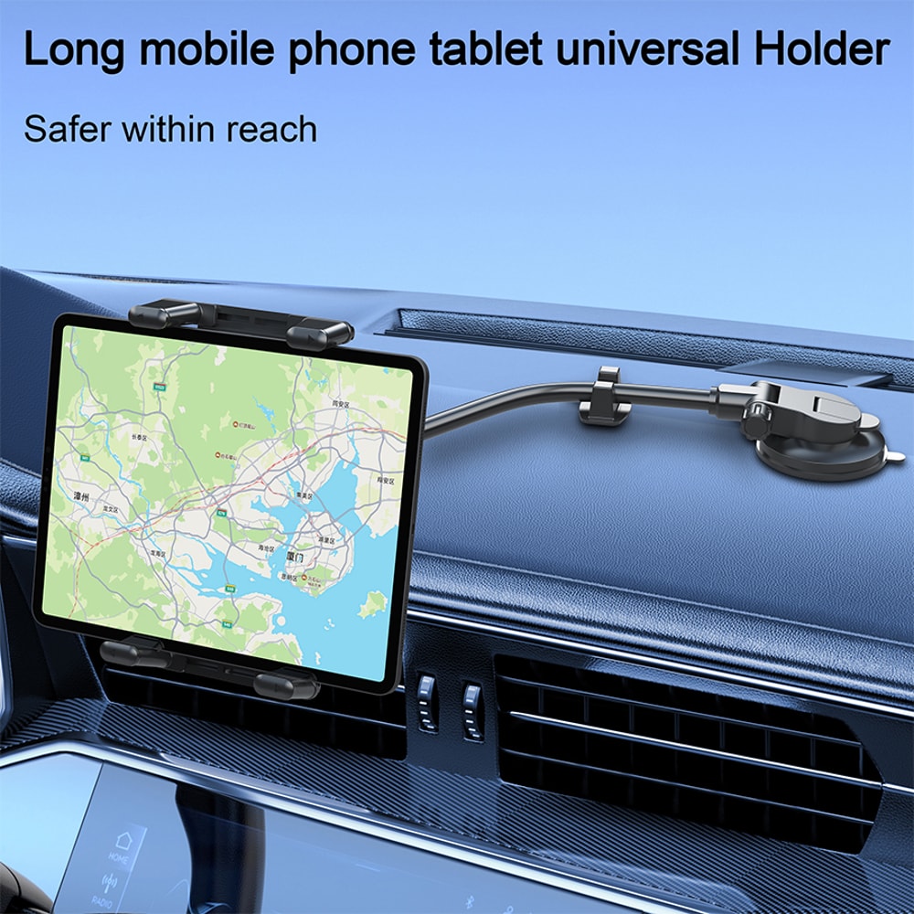 Car Dashboard Tablet Holder Suction Cup Mount For All Tablet And Phone Devices Large Clamp Windshie 5