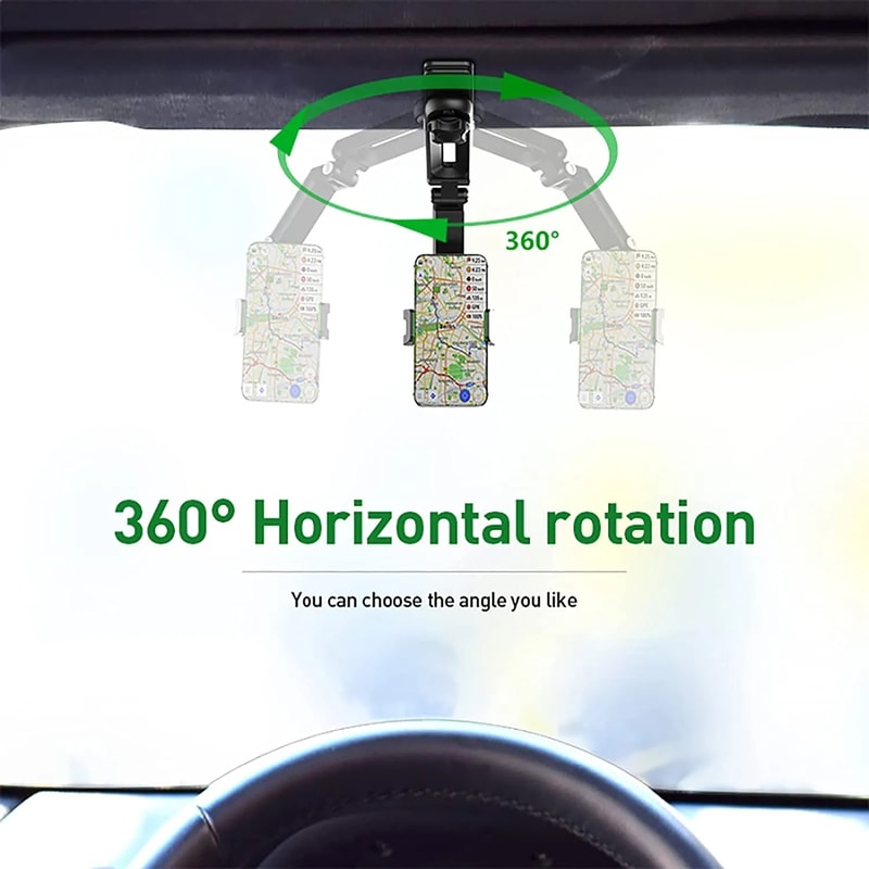 Multifunctional Rotating Sun Visor Phone Holder For Car Sun Visor Cell Phone Holder For IPhone Sams 2