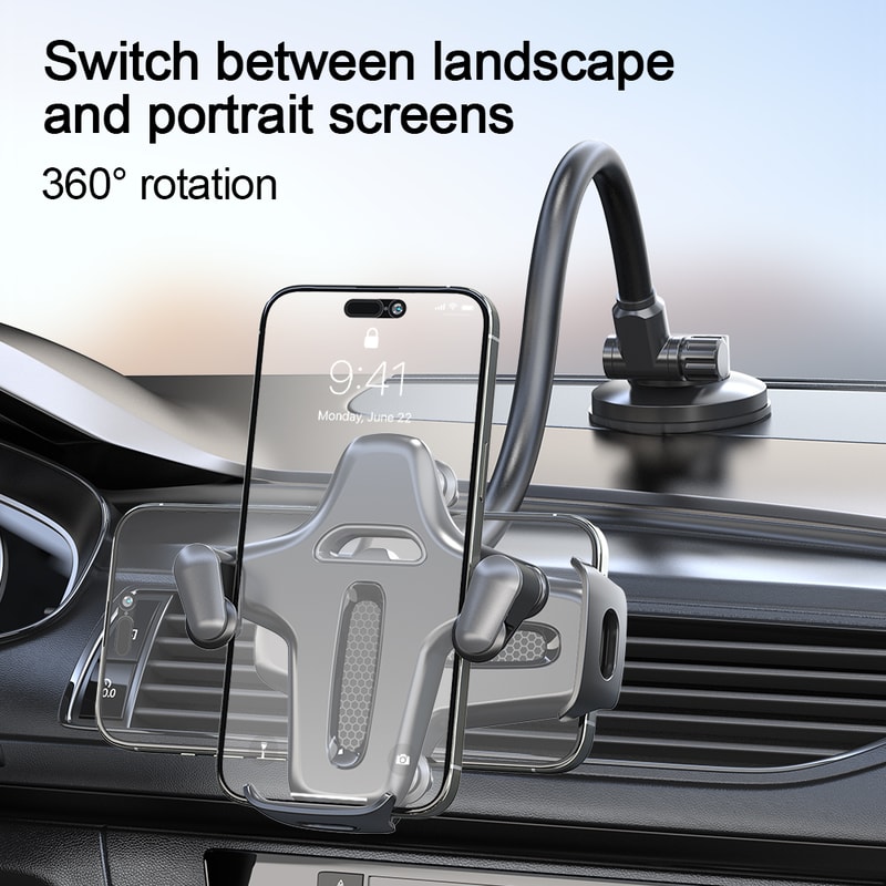 WindshieldDashboard Car Phone Holder Mount Long Arm Gooseneck Suction Cup Mount For Car Truck 1