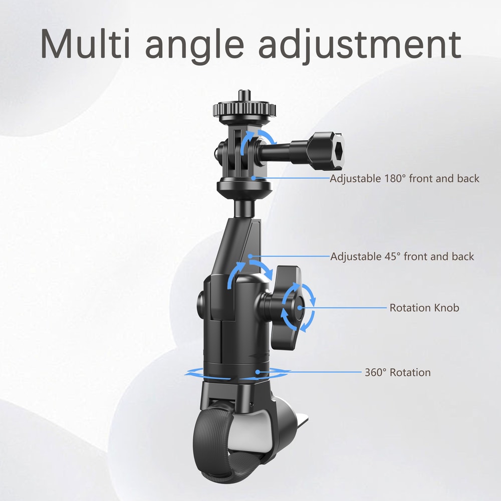 Clamp Mount Bike Holder LRBH Camera Handlebar Mount Ball Join For GoPro DJI Motorcycle Pipes Instal 4