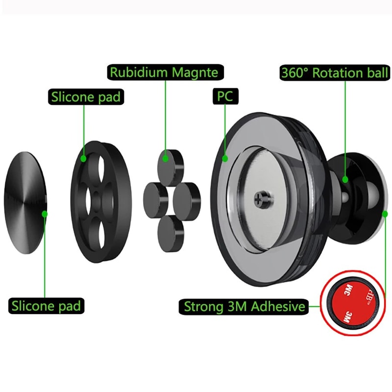 Magnetic Car Phone Holder Strong Magnet Smartphone Mount For Air Vent Compatible With IPhone 5