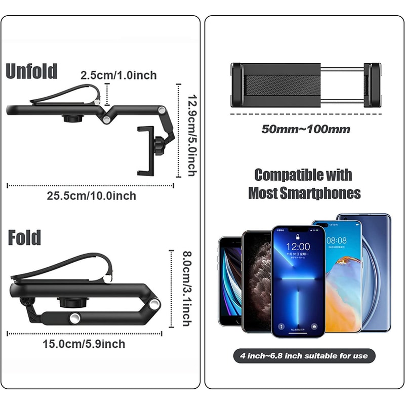 Multifunctional Rotating Sun Visor Phone Holder For Car Cell Phone Mount For IPhone Samsung Android 3