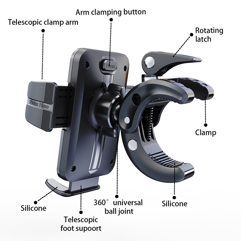 Universal Desk Waterproof BoatPhone Holder for Boating, Kayak, Sailing, Marine, Heavy Duty, iPhone, Smartphones