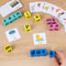 Educational Phonics Game, Children's Letter Word Spelling, Vowel Recognition Rotating Block Toy
