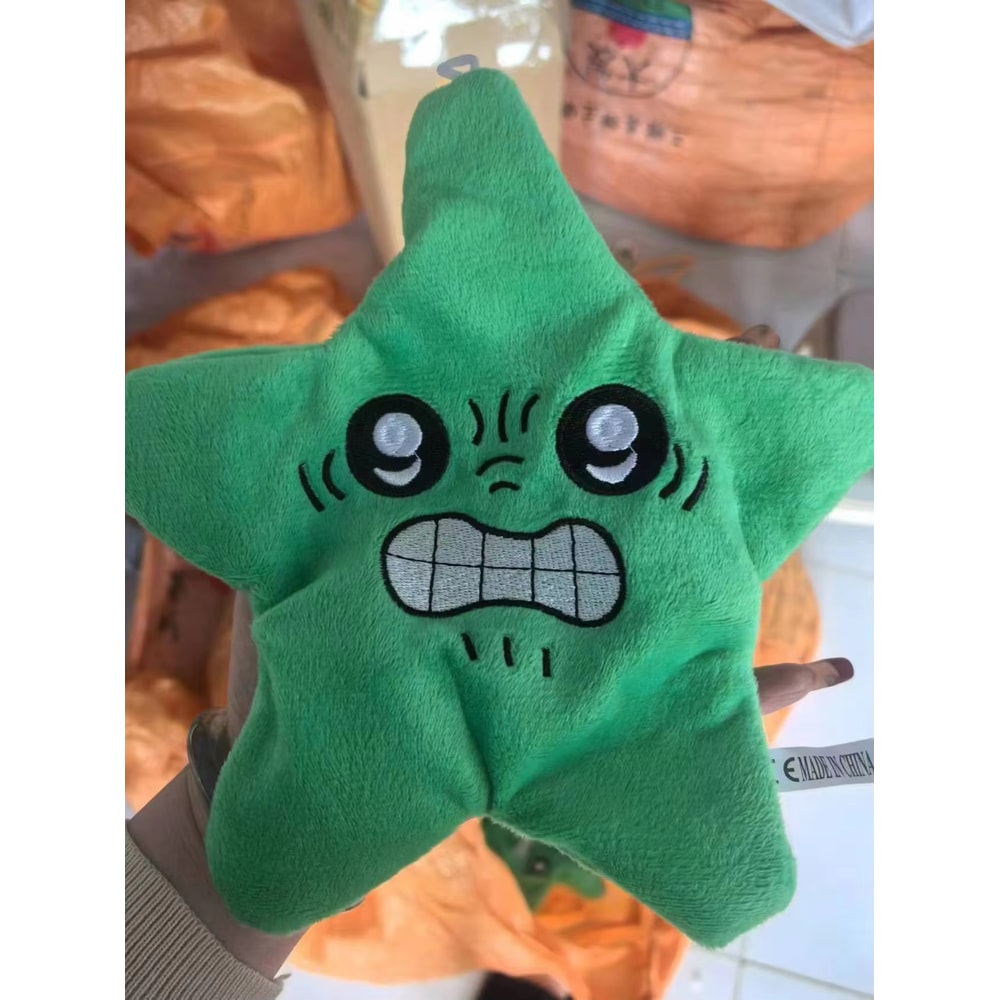 Jumping Star Plush Toy Angry Moving Expression Schoolbag Doll Soft Kawaii Fun Trick Toy Gift 3