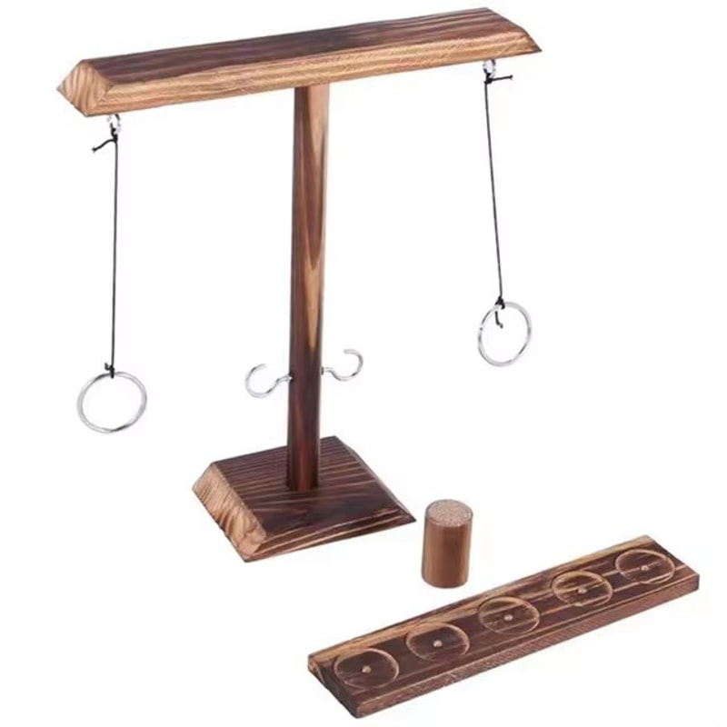 Wooden Shot Board Kids Ring Toss Tables Family Social Drinking Outdoor Bars Games Fun Home Party To 7