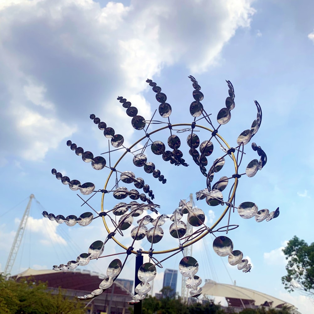 Wind Powered Kinetic Sculpture Unique And Magical Metal Windmill Yard And Garden Decor Toys 2