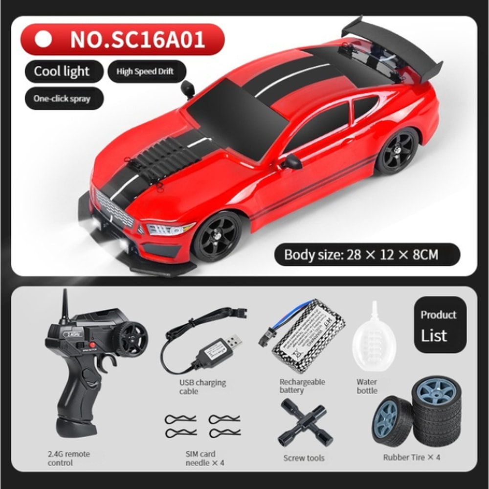 Mustang GTR Drift Car, High Speed Racing RC Cars, Electric WD Remote Control Toys for Children