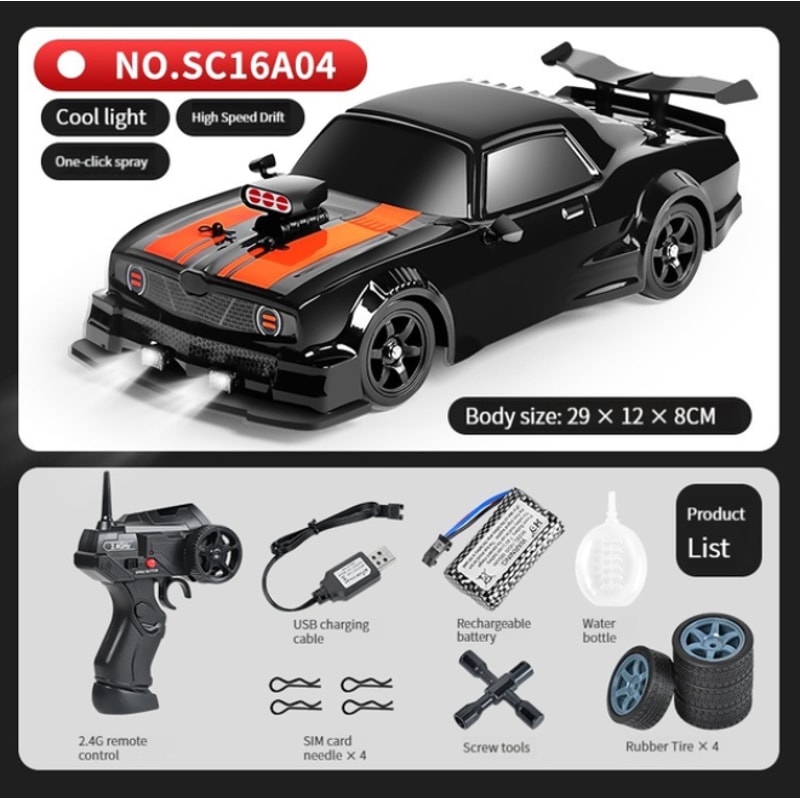 Mustang GTR Drift Car, High Speed Racing RC Cars, Electric WD Remote Control Toys for Children