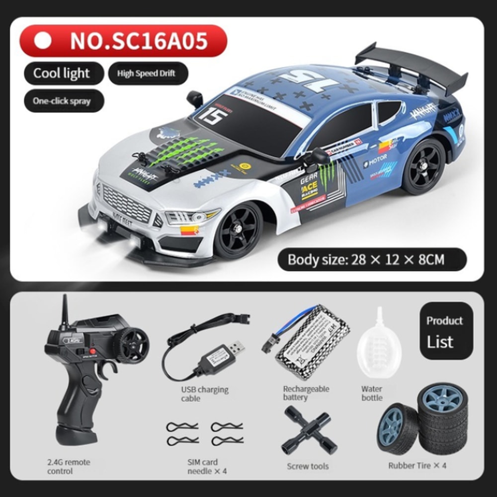 Mustang GTR Drift Car, High Speed Racing RC Cars, Electric WD Remote Control Toys for Children