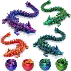 full articulated dragon model, dragon egg with dragon, movable rotatable desktop ornament toy for kids