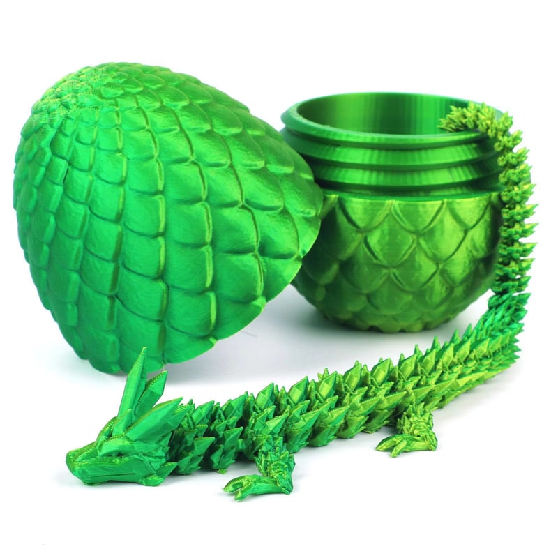 Full Articulated Dragon Model, Dragon Egg with Dragon, Movable Rotatable Desktop Ornament Toy for Kids