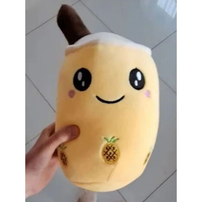 Kawaii Plush Toys Soft Boba Plush Bubble Tea Pillow For Babies 1