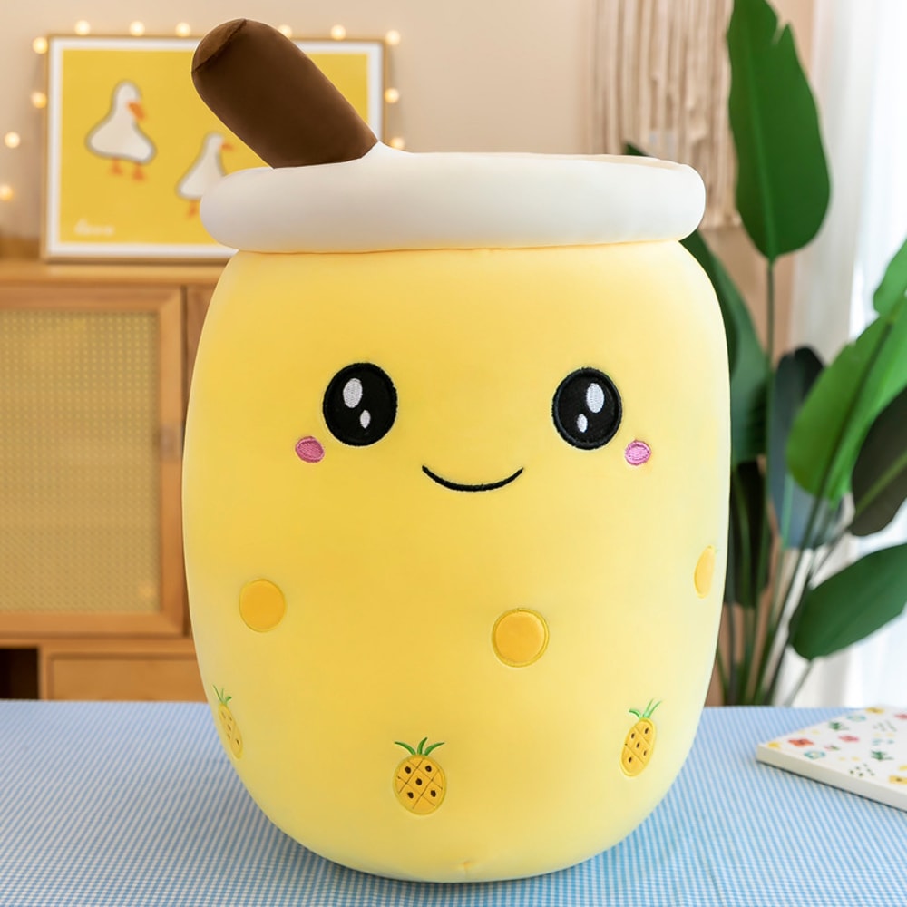 Kawaii Plush Toys Soft Boba Plush Bubble Tea Pillow For Babies 8