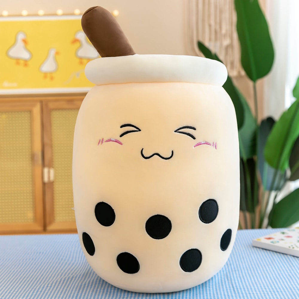 Kawaii Plush Toys Soft Boba Plush Bubble Tea Pillow For Babies 13