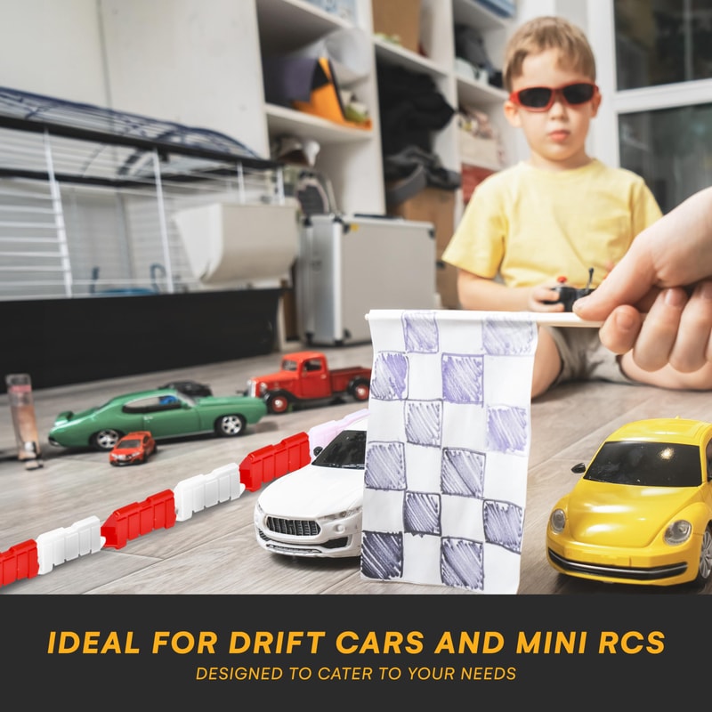 RC Drift Race Car Track Set, Road Block Mini Obstacle Field, Drift Runway Racetrack Road Barriers, Decorative Accessorie