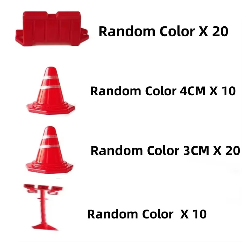 RC Drift Race Car Track Set, Road Block Mini Obstacle Field, Drift Runway Racetrack Road Barriers, Decorative Accessorie