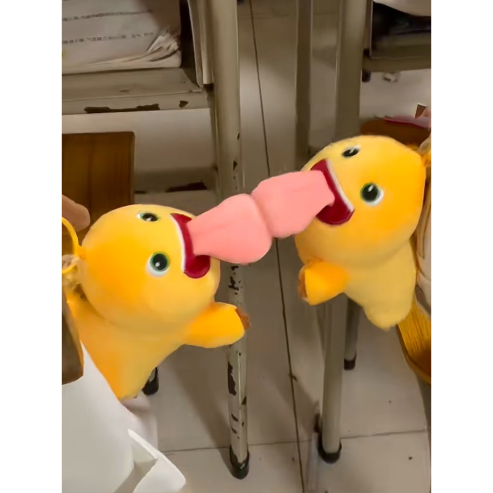 Magnetic Suction Plush Dinosaur Toys Big Tongue Fun Pendant Cute Key Bag Plush Doll For Children G 4