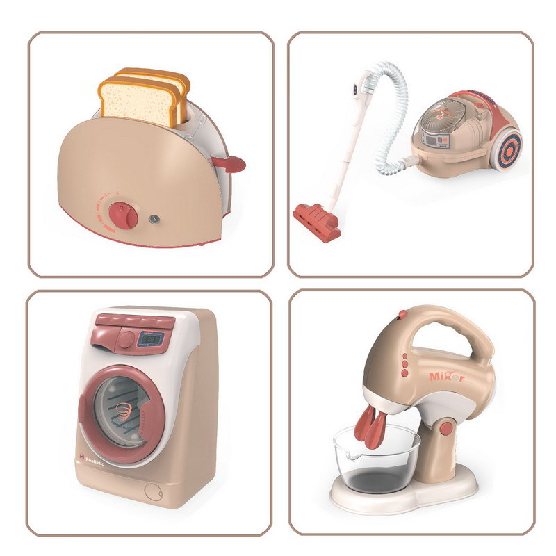 Electric Vacuum Cleaner Household Juicer Dispenser Pretend Kitchen Play Toys Water Sweeper Washing 2