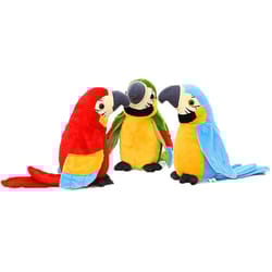 talking parrot plush toy, electronic speaking parrot doll, cute stuffed animal gift for kids