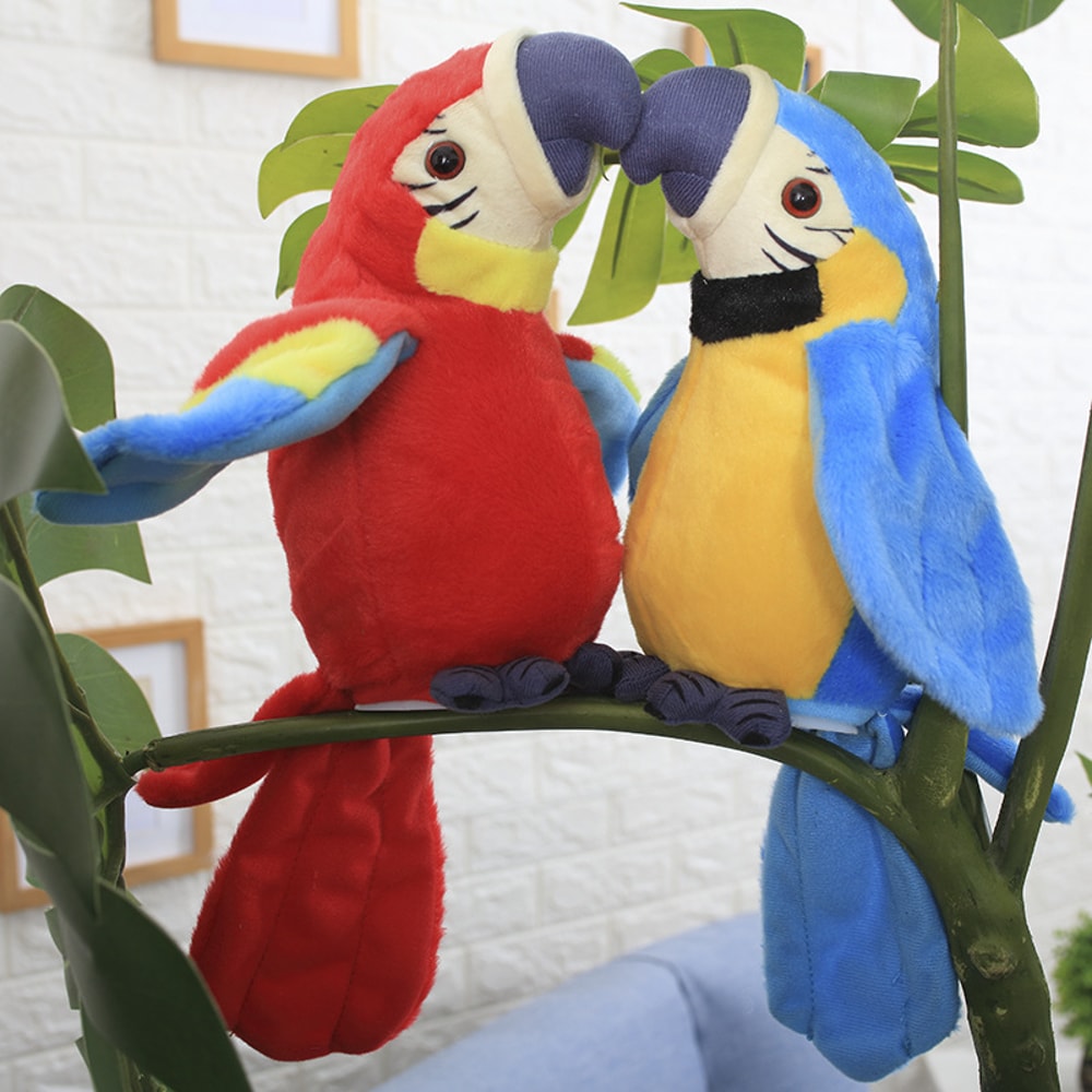 Talking Parrot Plush Toy Electronic Speaking Parrot Doll Cute Stuffed Animal Gift For Kids 1