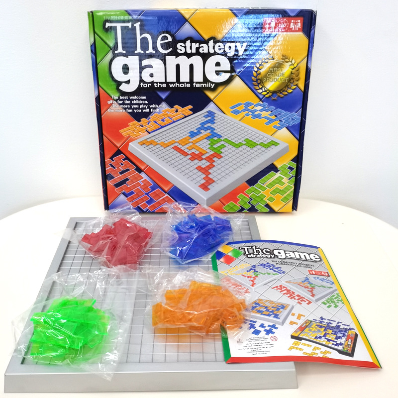 Board Game English Version, Intellectual Puzzle Blokus, Party Game for Kids and Family