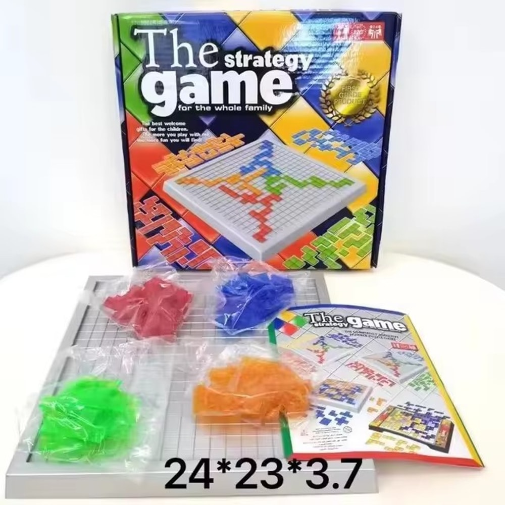 Board Game English Version, Intellectual Puzzle Blokus, Party Game for Kids and Family