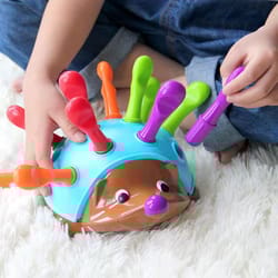 montessori hedgehog insert educational toy, training focused on fine motor hand-eye coordination