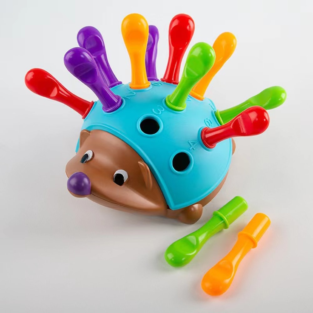 Montessori Hedgehog Insert Educational Toy, Training Focused on Fine Motor Hand-Eye Coordination