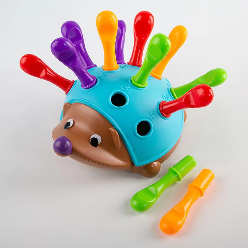 Montessori Hedgehog Insert Educational Toy, Training Focused on Fine Motor Hand-Eye Coordination