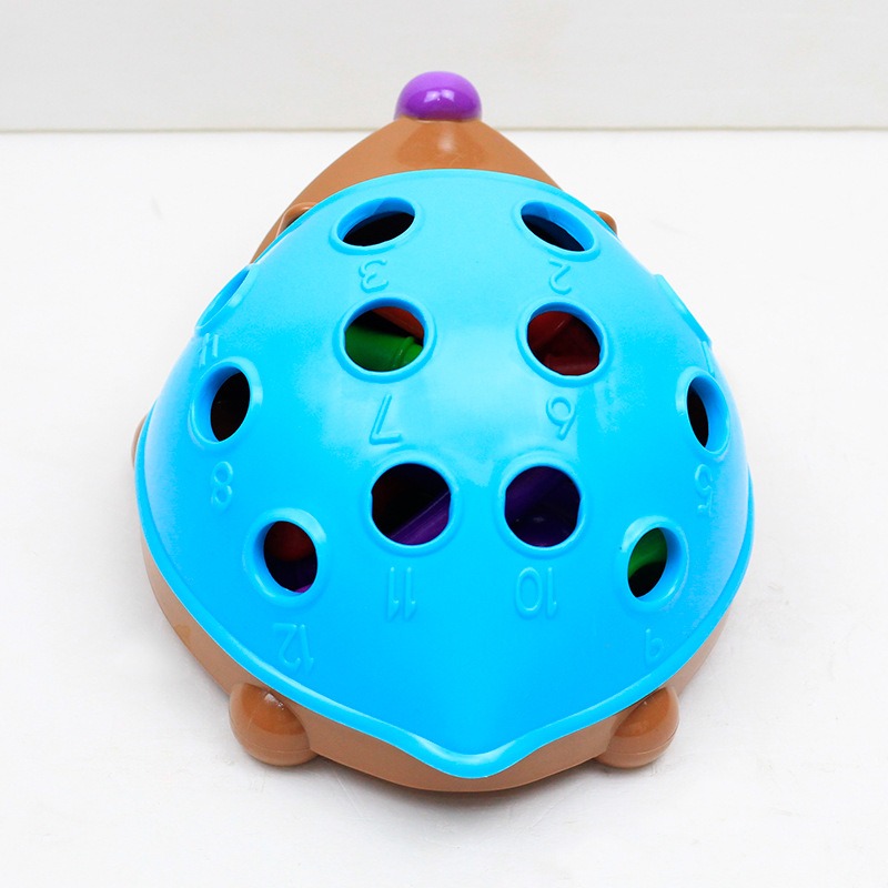 Montessori Hedgehog Insert Educational Toy, Training Focused on Fine Motor Hand-Eye Coordination