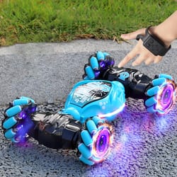 gesture radio remote control drift car with music, spray stunt car rotating, led lights climbing car toys gift