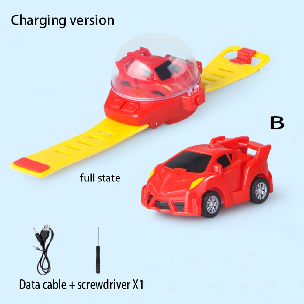 Mini Watch Car Parent Child Interaction Remote Control Car Electric Alloy Childrens Watch Racing To 7