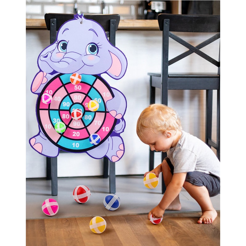 Sticky Ball Board Target, Cartoon Throw Ball, Educational Christmas Gift for Children