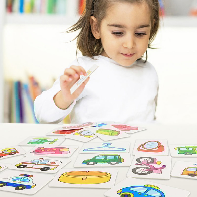 Educational Puzzle Toy For Kids Matching Card Game Baby Cognitive Fruit Animal Learning Montessori 2