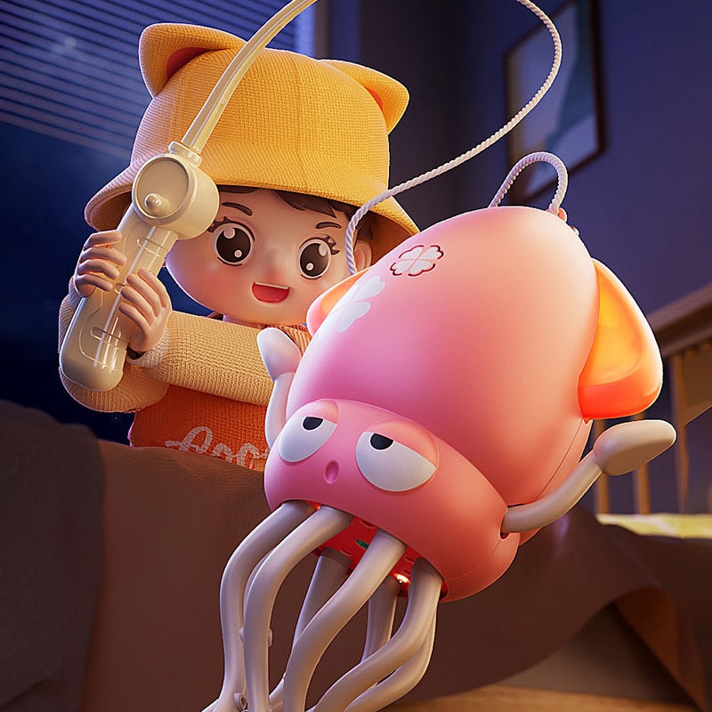 Interactive Development Moving Childrens Electric Octopus Glow Dancing Octopus Toys Cartoon Educati 0