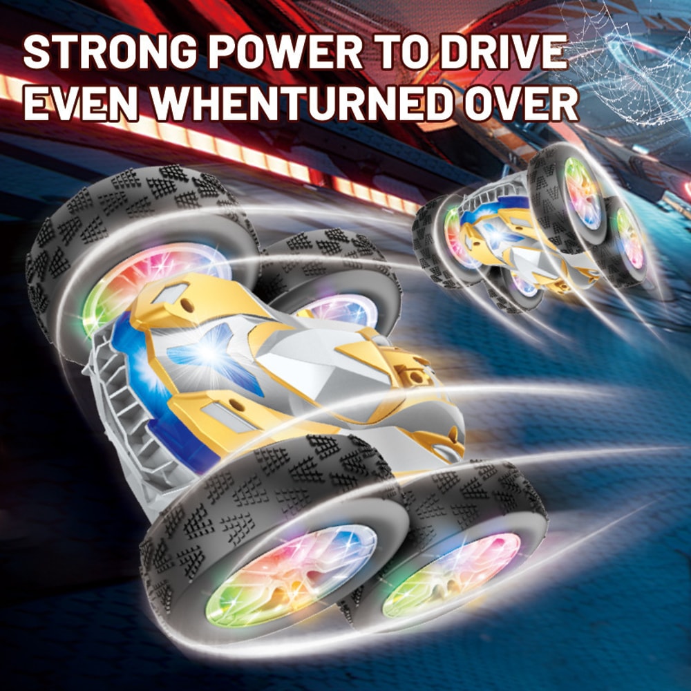 Four Wheel Drive RC Spider Trick HighSpeed Spinning Toy Car Anti Fall DoubleSided Lights For Kids 2