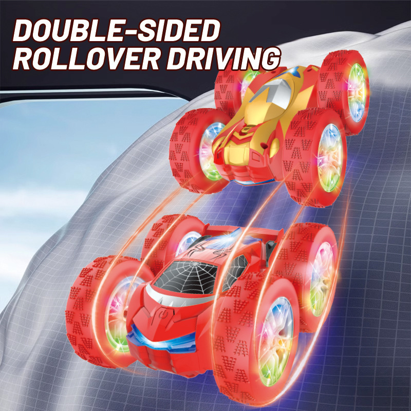 Four Wheel Drive RC Spider Trick HighSpeed Spinning Toy Car Anti Fall DoubleSided Lights For Kids 4
